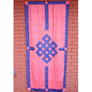 Soft and Beautiful Raw Silk Tibetan Endless Knot Door Curtain   323304969699